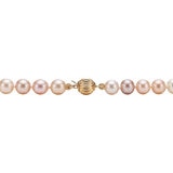 5-5.5mm Cultured Freshwater Pink Pearl Necklace, 14ct Yellow Gold 5-5.5mm Cultured Freshwater Pink Pearl Necklace, 14ct Yellow Gold