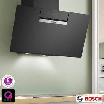 Bosch Series 4, DWK87FN60B, 80cm, Wall Mounted Cooker Hood, A Rated in Black
