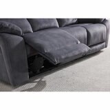 Belagio Grey Fabric Power Recliner 3 Seater Sofa