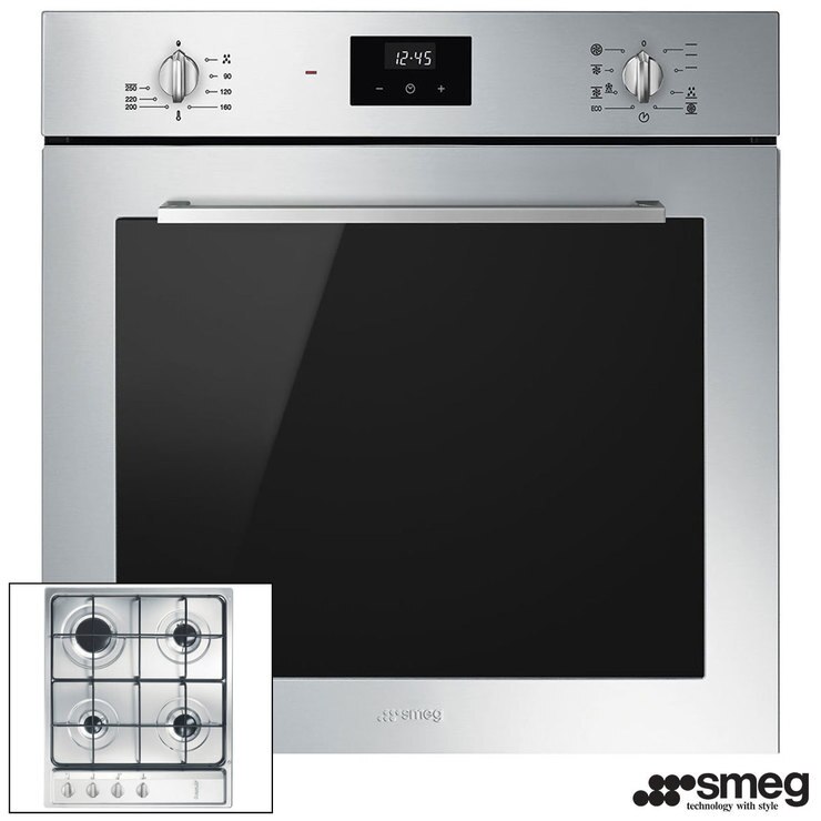 Smeg Builtin S64S Gas Hob and SF6400TVX Electric Oven Costco UK
