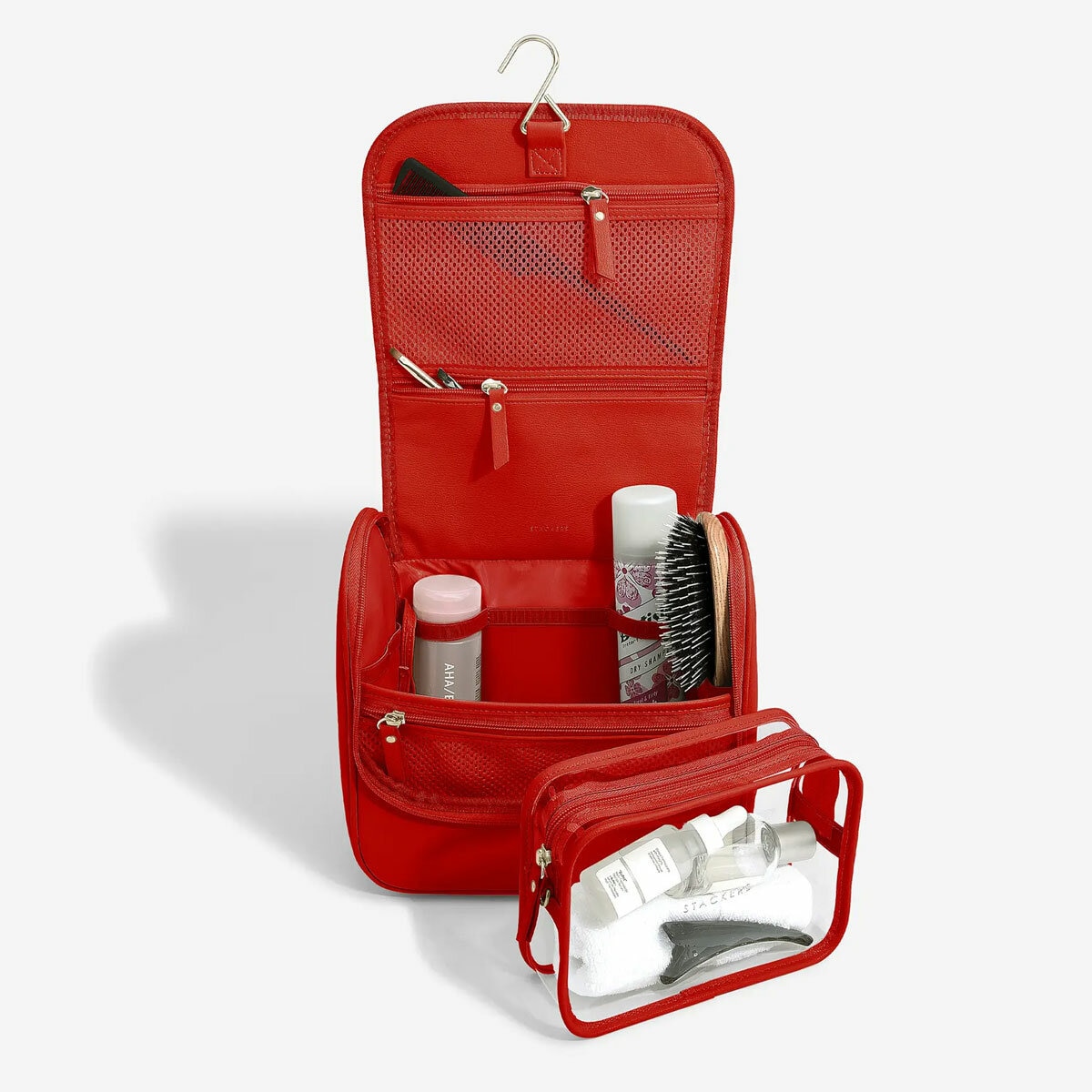 image of stackers Red Large Hanging Washbag