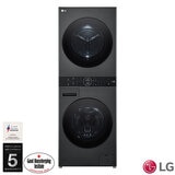LG WT1210BBTN1, 12kg/10kg, 1400rpm, WashTower Rated in A/A+++ in Black Steel