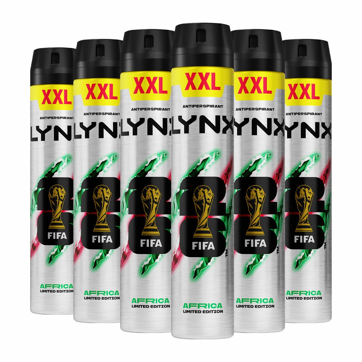 Lynx Africa Anti-Perspirant, 6 x 300ml