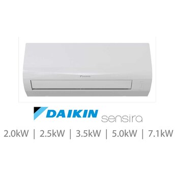 Installed Daikin Sensira Single Split Air Conditioning Unit for Domestic and Commercial Application in 5 Capacities