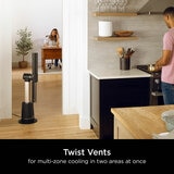 Lifestyle image of  Shark TurboBlade Multi-Directional Cooling Fan multizone cooling in two areas at once