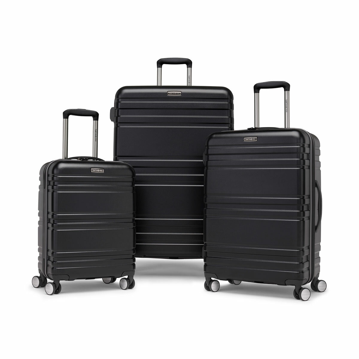 Samsonite Parallax 3 Piece Hardside Luggage Set in Black