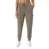 Mondetta Ladies Cargo Scuba Cuffed Pant in Grey