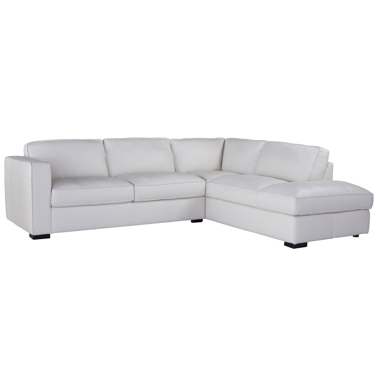 Natuzzi Grey Leather 2pc Sectional Sofa in Cream Costco UK