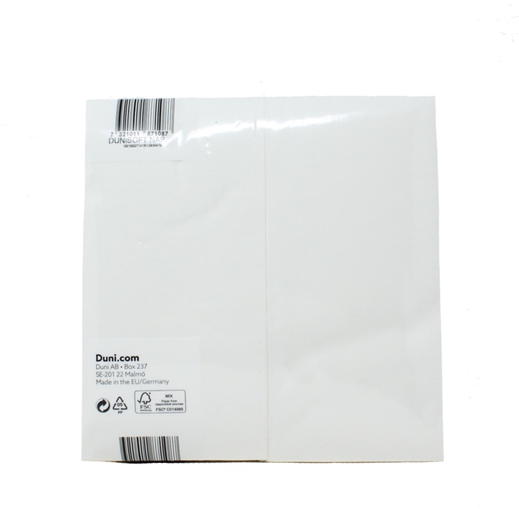 Duni Soft Luxury 30 x 40 cm Linen Feel PreFolded White Napkins, 100