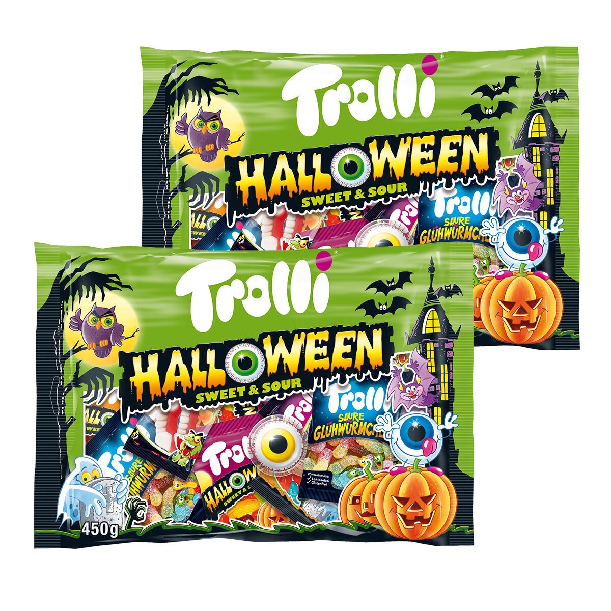 Trolli Halloween Sweet & Sour Mix, 2 x 450g