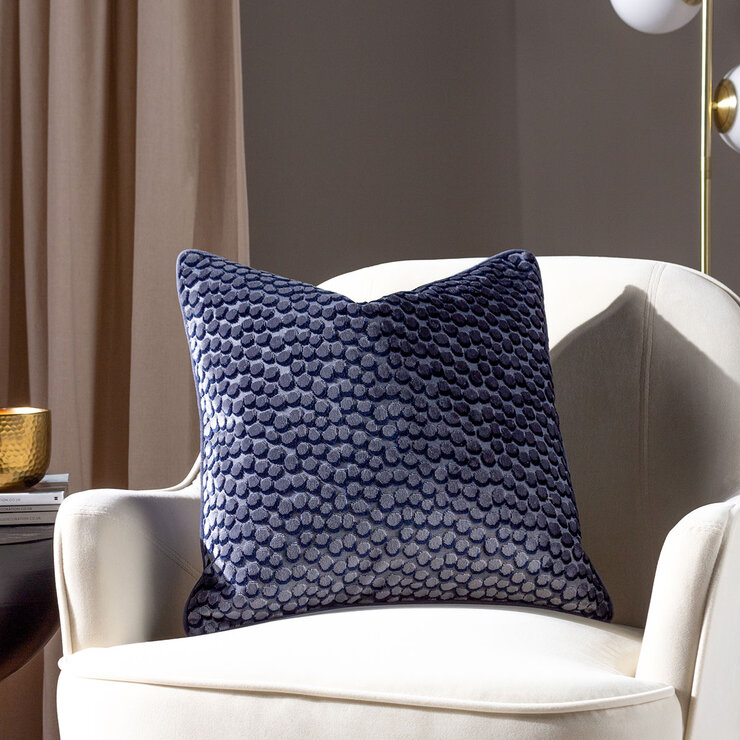 Furn Lanzo Velvet Feather Fill Cushion 2 Pack in 3 Colours, 45 x 45 cm