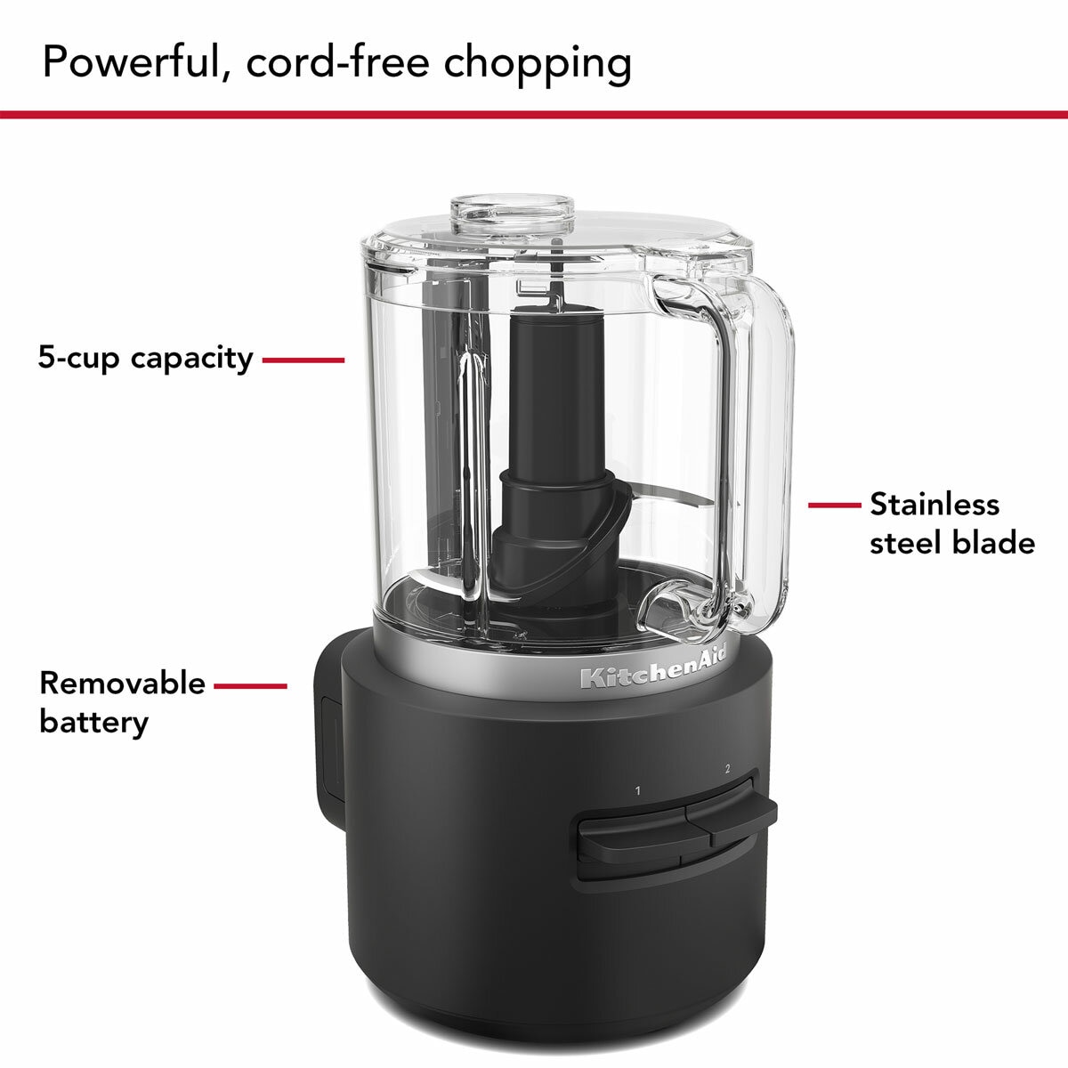 Lifestyle image of KitchenAid Go Cordless Food Chopper's features