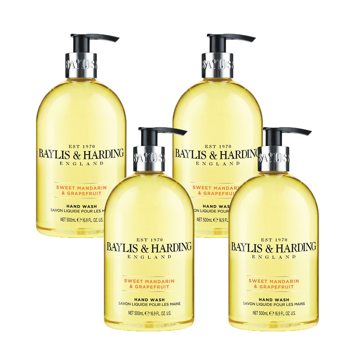 Baylis & Harding Hand Wash in 2 Varieties, 4 x 500ml