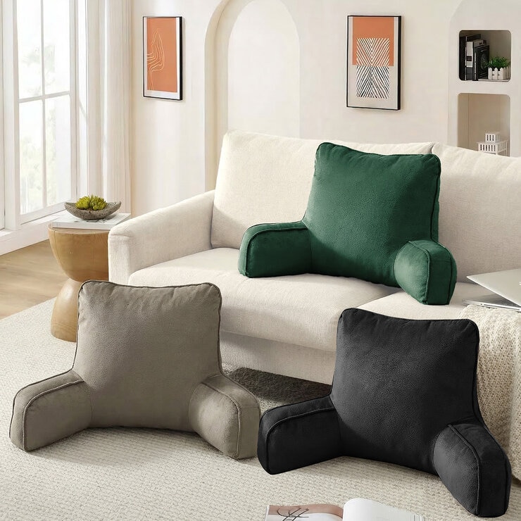 Sutton Place Collection Echo Faux Suede Green Backrest Pillow Sutton Place Collection Echo Faux Suede Green Backrest Pillow