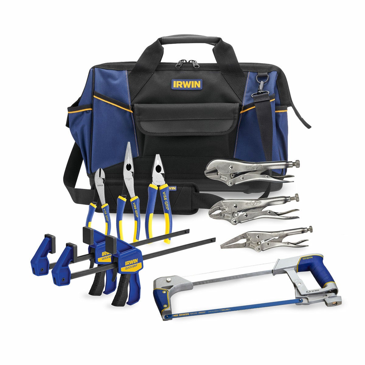 IRWIN 9 Piece Hand Tool Bundle + 19" Tool Bag IRWIN 9 Piece Hand Tool Bundle + 19" Tool Bag