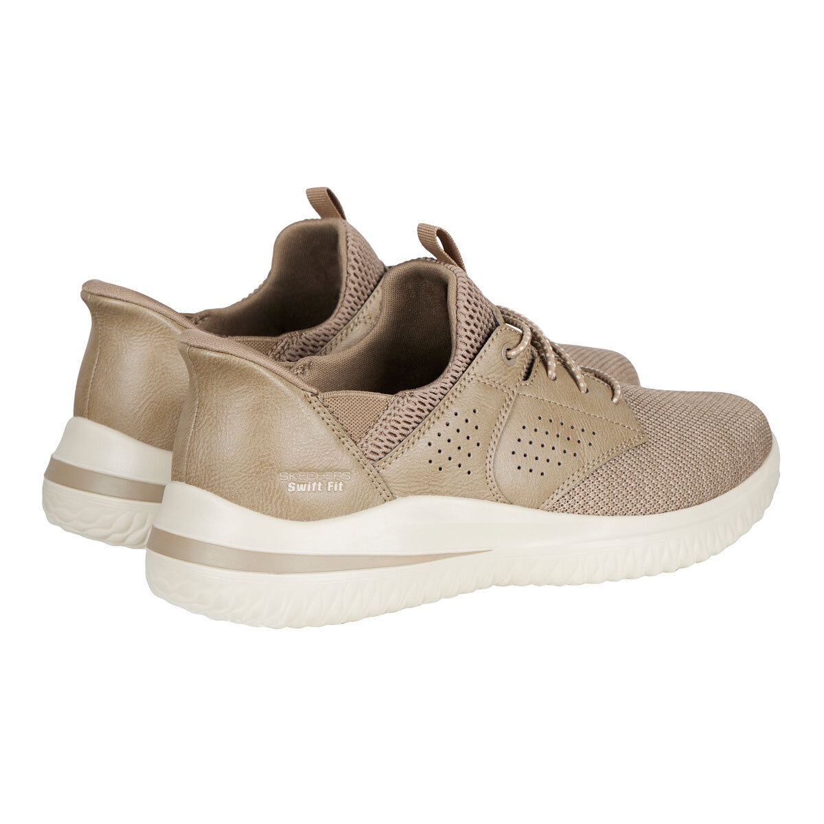 Skechers Men's Swift Fit Delson Trainer in Taupe