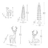Buy 3pc Deer Family with 2 Trees Dimensions image at costco.co.uk