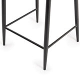 Bentley Designs Grey Faux Leather Diamond Stitch Bar Stool, 2 Pack