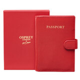 Osprey London Tilly Leather Passport Holder, Red