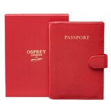 Osprey London Tilly Leather Passport Holder, Red