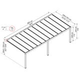 Palram Canopia Stockholm 11ft 2" x 26ft 4" (3.4 x 8.1m) Aluminium Patio Cover