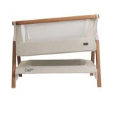 Tutti Bambini CoZee Air Bedside Rocking Crib, Walnut & Ecru