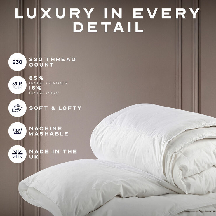 Snuggledown Natural Hotel Goose Feather & Down All Seasons Tog Duvet