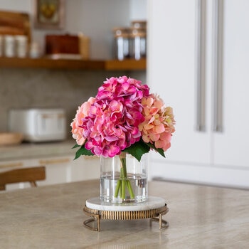 Real Touch Artificial Hydrangea in Vase in 2 Colours