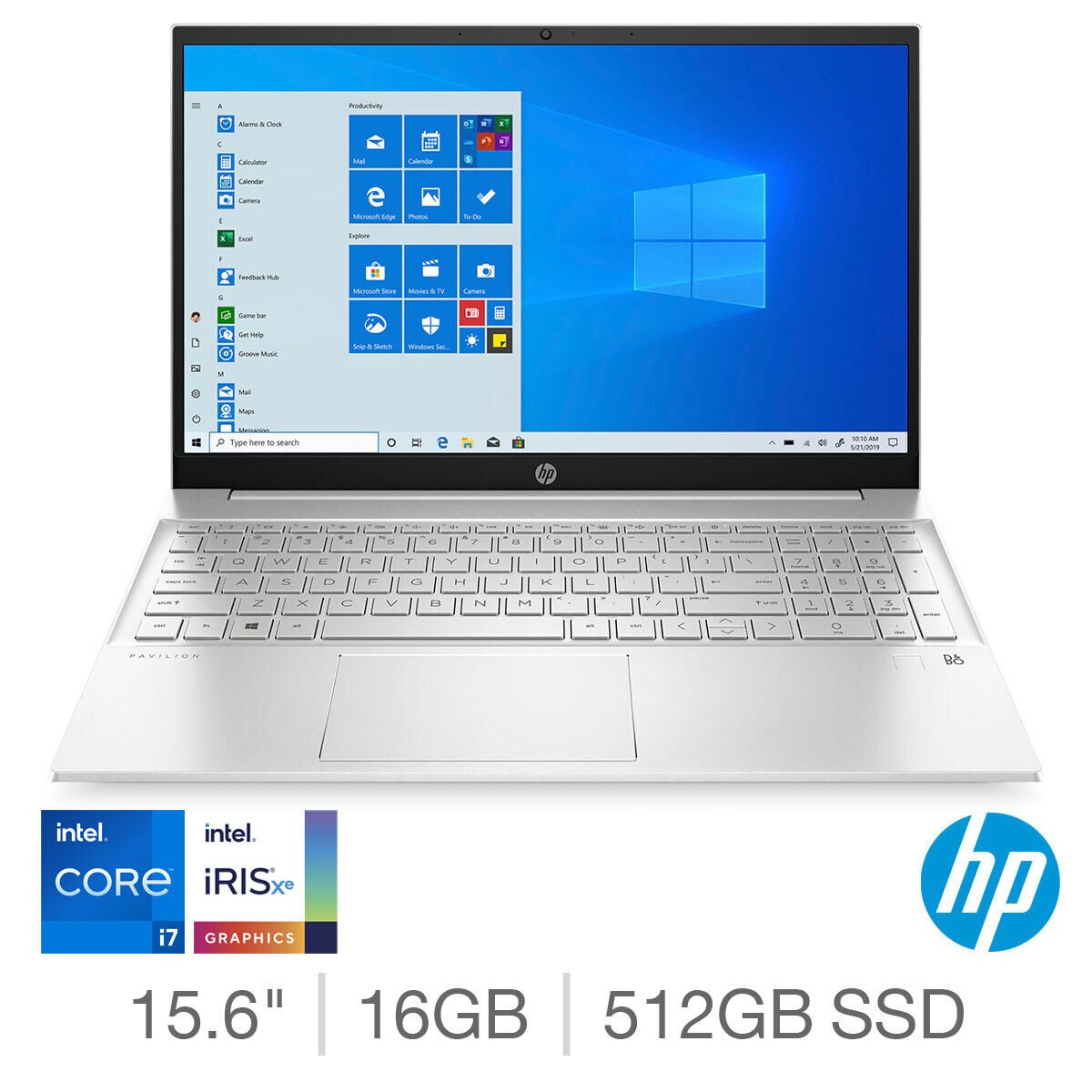 HP Pavilion, Intel Core i7, 16GB RAM, 512GB SSD, 15.6 Inc...