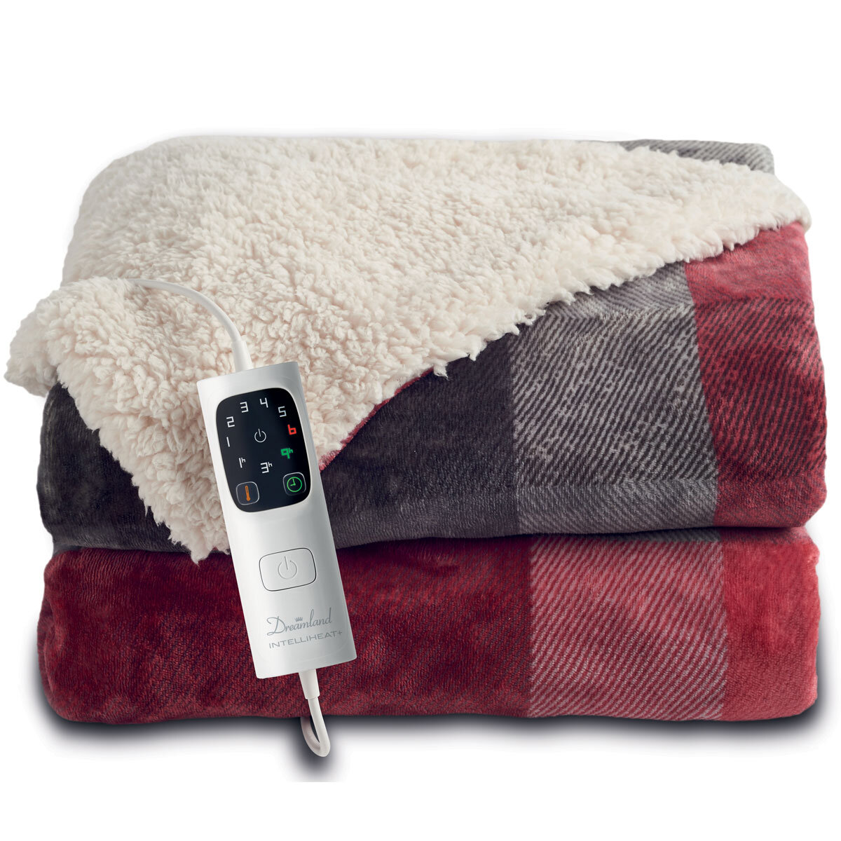 Dreamland Intelliheat+ Luxury Velvet & Sherpa Heated Overblanket