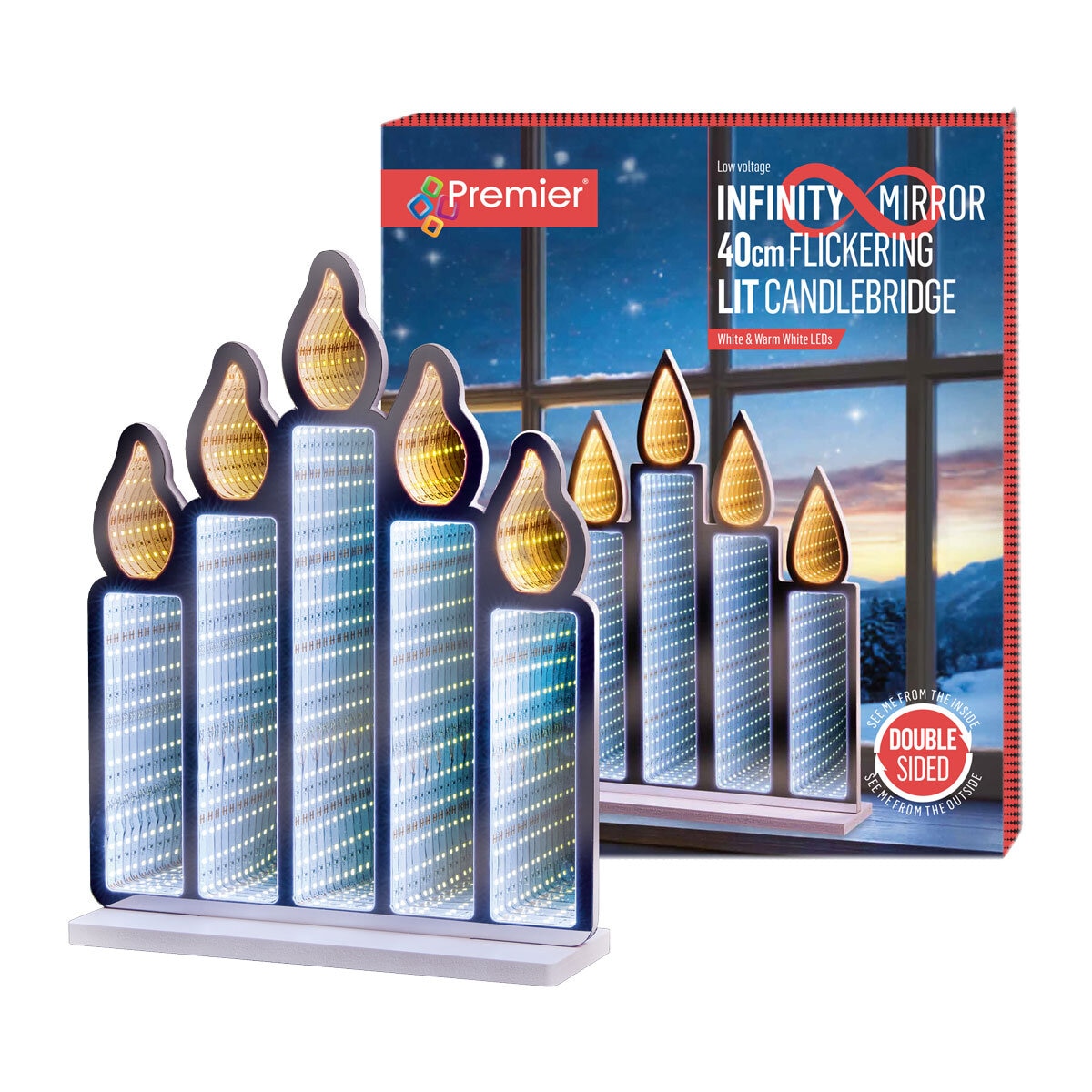 Premier 40cm Freestanding Infinity Mirror Candlebridge