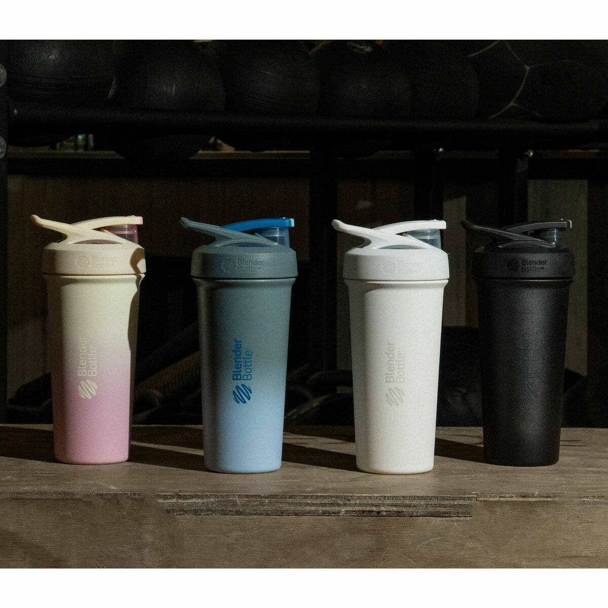 BlenderBottle Strada Stainless Steel Shaker Bottle, 740ml, 2 Pack in 2 Colour Sets