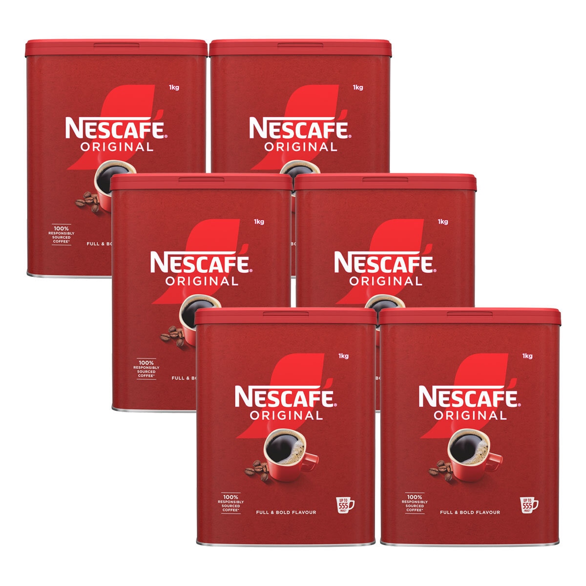 Nescafe Original Instant Coffee Granules, 6 x 1kg