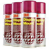 3M 400ml DisplayMount Adhesive Instant Hold Spray Can (CFC-Free) - Pack of 4