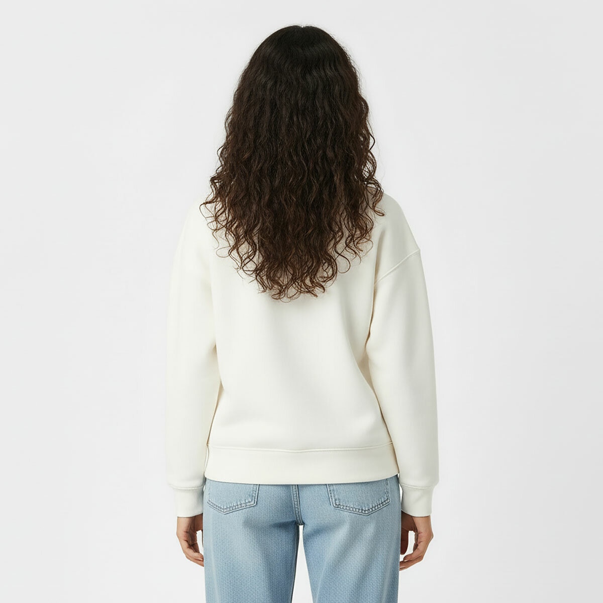 Jack Wills Ladies 1/4 Zip Sweatshirt in White Jack Wills Ladies 1/4 Zip Sweatshirt in White