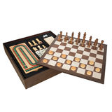 Classic Wood 6 in 1 Game Set in Natural Wood (6+ Years)