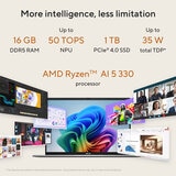 Buy ASUS Vivobook S, AMD Ryzen AI 5, 16GB RAM, 1TB SSD, 16 Inch OLED Laptop, M3607KA-SH038W at costco.co.uk