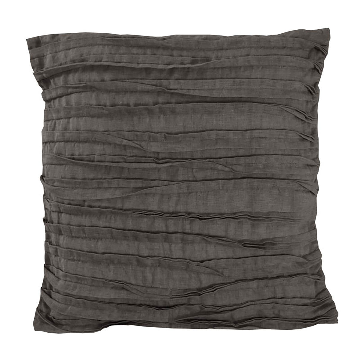 Lazy Linen 100% Washed Linen Cushion 2 Pack in Charcoal 