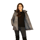 David Barry Women's Padded Jacket Available in Charcoal and 6 Sizes