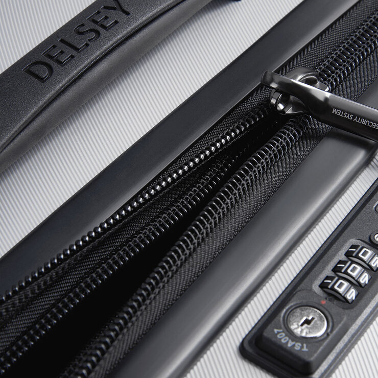 Delsey 2 Piece Hardside Luggage Set in Silver