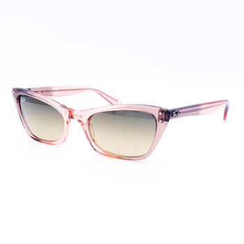 Ray-Ban Lady Burbank Transparent Pink Sunglasses with Brown Lens RB2299, 1344BG 52 