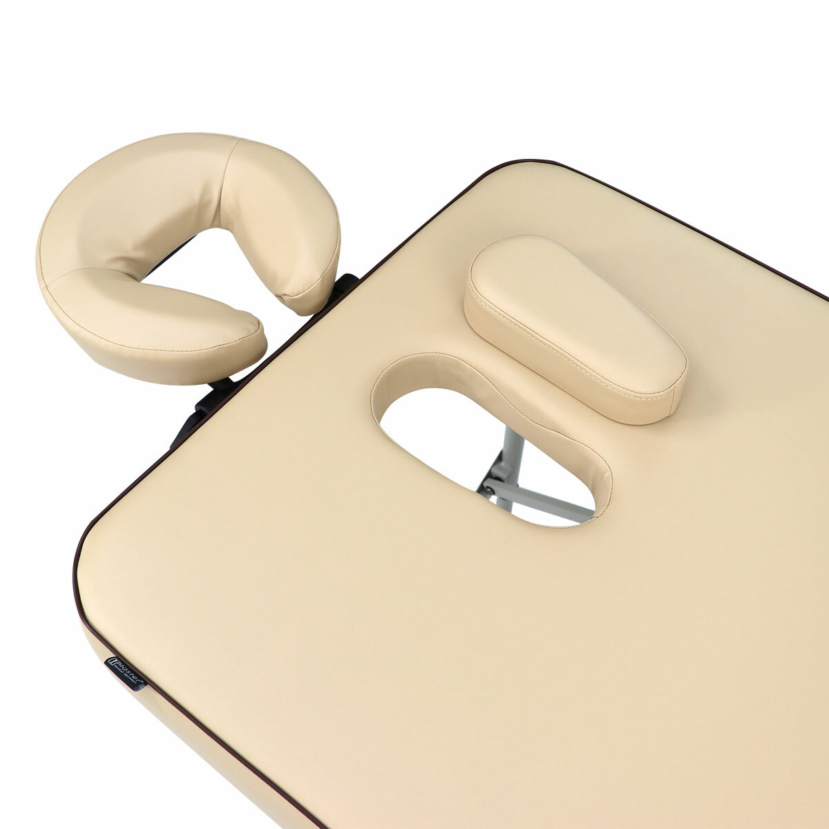 Studio image of the face pillow, face port and plug