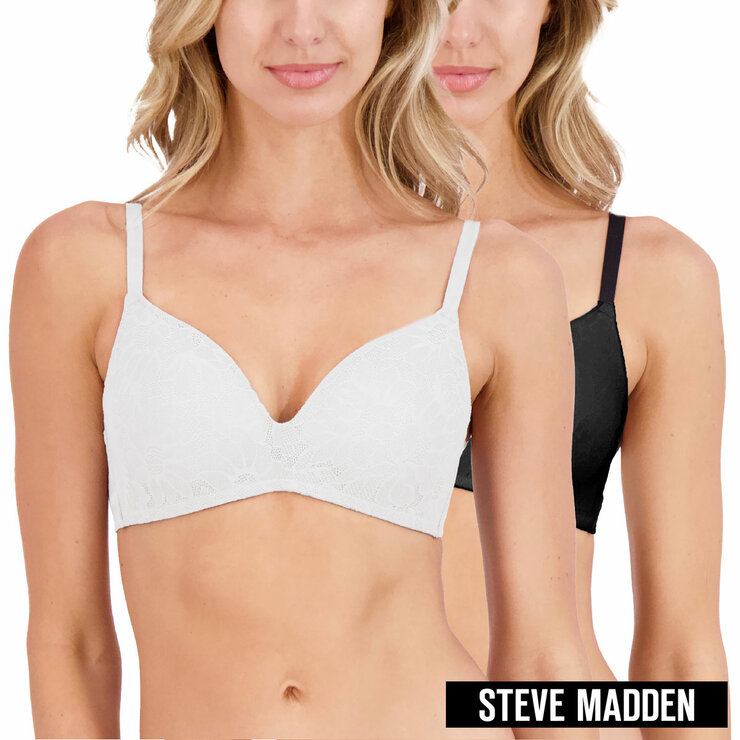Steve Madden Lace Bra 2 Pack in Black Steve Madden Lace Bra 2 Pack in Black