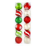 6 Inch (15 cm) Shatter-Resistant Christmas Ornaments Set of 6 - in 2 Colours