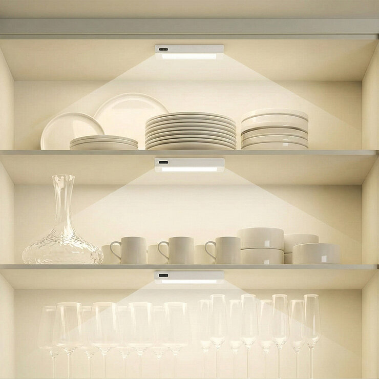 Luminus Sensor Activated Rechargeable LED Drawer Lights - 4 Pack Luminus Sensor Activated Rechargeable LED Drawer Lights - 4 Pack