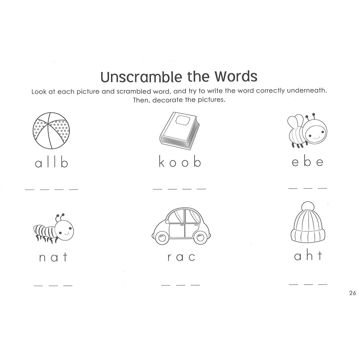 Page spread of learn to write