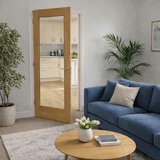 Mendes Internal Prefinished Internal Door - Oak Wiltshire Glazed in 3 Sizes