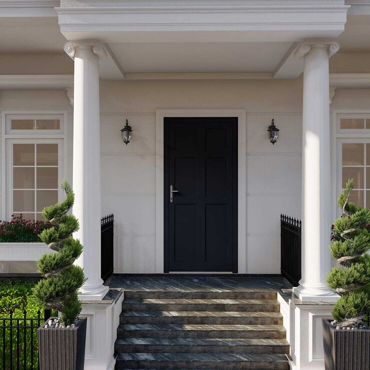 Dortech Saltaire Aluminium Front Door with Lever Handle: Maximum H 2400 x W 1300mm, Available in 2 Colours