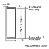 Bosch Series 4, GIN81VEE0G Fully Integrated Freezer, E Rated