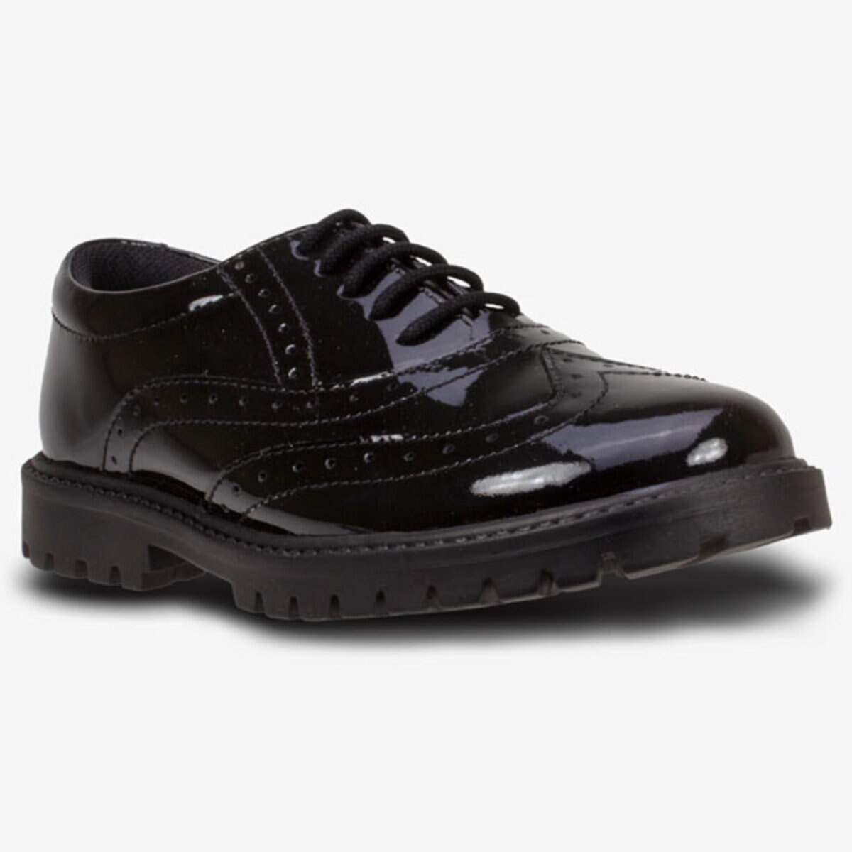 Te m Sophia Patent Brogue Girl s School Shoes Size 7